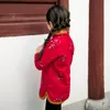 2018 Style Chinois Nouvel An Filles Robes Brodées Cheongsam Robe Automne Hiver Filles Vêtements Enfants Vêtements Épais Bébé Vêtements