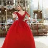 Vintage röd boll klänning quinceanera klänningar 2022 vinter långärmad spets pärlstav sött 16 klänning brithday prom party gowns vestidos de 15 años