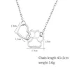 Модное ожерелье для животных Симпатичные собака лапы подвеска лучший друг BBF Gold Chain Pet Doggy Choker Hip Hop Love Heart Heellacts