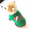 Nette Haustier-Hundeweihnachtsgeschenk-Kleidung 5 Farben-Hundekleid-Baumwollkleidungs-T-Shirt Overall-Welpen-Ausstattungs-Haustier-Versorgungsmaterial DHL-freies auf Lager