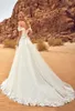 2018 Robes de mariée en dentelle appliquée 2018 sur l'épaule plissée en tulle en tulle lacets robes de mariage rêveuses