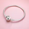 925 Sterling Silver White Heart enamel BRACELET Original box For Pandora Charms Silver bracelet Women Bangle Women's Bracelets Jewelry