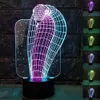 눈 뱀 3D 시각 야간 조명 창조적 인 다채로운 터치 LED 스테레오 조명 선물 # R42