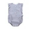 Estate 2018 Neonata infantile Vestiti Ruffles Baby Pagliaccetti Tuta Abiti Prendisole Costumi interi Vestiti per bambini Bambini Abbigliamento per bambine