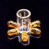 Rökningstillbehör Flower Glass Stand Colorful Bubble Carb Caps Banger 10mm 14mm 18mm Joint 90 Degrees For Oil Rigs Water Bongs
