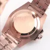 رجال مشاهدة Rose Gold V3 الإصدار الرجال يشاهد حركة ميكانيكية أوتوماتيكية من السيراميك الدوار مدي ياقوت الزجاج