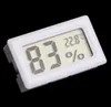 Mini Digital LCD Embedded Thermometrar Hygrometrar Temperature Fuktmätare Inomhustermometer Svartvit SN1074