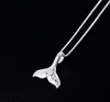 Jisensp mode sirène collier argent plage océan mer baleine queue poisson collier femme pendentif chaîne collier bijoux en gros