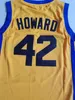 Mens Teen Wolf Scott Howard 42 Beacon Beavers Basketball Jerseys Yellow Movie Stitched Shirts S-XXL