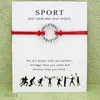 New Silver Tone Circle Volleyball Charm Bracelets & Bangles Women Girls Blessing Card Wristband Friendship Infinity Gifts