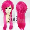 The Piltover Enforcer Vi Long Rose Red LOL League of Legends Cosplay Party Wig