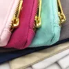 Borsa per il trucco in tela di cotone in stile 9 colori con zip dorata fodera dorata nero bianco crema grigio blu navy menta rosa rosa chiaro borsa da toilette241I