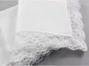 Laço branco fino lenço mulher presentes de casamento decoração do partido guardanapos de pano liso em branco diy lenço 25 * 25 cm sn1617