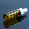 5ML زجاج الزيوت العطرية زجاج القطارة زجاجات قابلة لإعادة التعبئة زجاجات الزجاج واضحة القطارة قوارير العطر الشحن السريع F1246