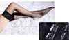 Beyaz Seksi Kadınlar Sheer Dantel Üst Silikon kaymaz Silikon Stocking Band Stay Up Uyluk Yüksek Çorap Külotlu lingerie Ücretsiz Kargo