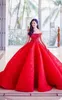 Suudi Artı boyutu Gelinlik Seksi Kapalı Omuz Dantel Balo Prenses Parti Elbise 2018 Göz Alıcı Pageant Elbise Ucuz vestidos de Fiesta