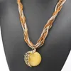 Nice Bohemia colar de pavão gemstone pingente colares retro estilo folk colar menina presente de aniversário jóias 6 cores atacado navio livre