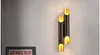 Pipe Wall Lamps Modern Bathroom Tube Wall Light Living Room Bedroom White Black Gold Art LED Sconce Lighting
