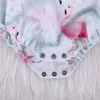 Newborn Baby Clothes 2018 Summer Infant Girl Ruffle Flamingo Romper Jumpsuit Sunsuit Kids Clothes One-pieces Outfits Toddler Baby Clothing