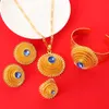 24k Gold Plated Ethiopian Red Green Blue Color Stone Sets For African Ethiopian Eritrean