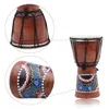 Tambor africano de 4 pulgadas, juguete de percusión para niños, tambor de mano de estilo africano de madera pintado clásico para niños, juguetes-MÚSICA