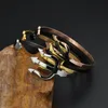 HIP Charm 4 Typies Trident Armbanden Bangle Goud Kleur Rvs Open Manchet Armbanden voor Mannen Sieraden Y18919084573559