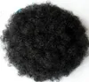 120g Krótkie Wysokie Human Włosy Ponytails Afro Puff Curly Brazylijski Virgin Clip In Hair Extensions Sznurka Ponytails Kinky Kręcone Hair Afro Bun