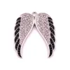 Duplo anjo asa pingente prata cor pena colar cravejado com cristal popular moda jóias valentine039s dia gift2006534
