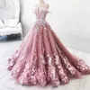 Księżniczka 2020 Prom Dresses Off The Ramię Aplikacje Długie Koronki Suknie Wieczorowe Custom Made Bridal Gość Nosić Specjalną sukienkę