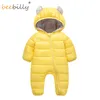 2018 bébé barboteuses combinaison d'hiver pour bébé nouveau-né combinaison de neige vêtements de neige garçons manteaux chauds 100% coton filles vêtements