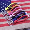 12PCS/Set Wholesale Fashionable Womens 8 Colors Leather Keychains Handmade Bag Decorate Keychains Key Ring for Gift