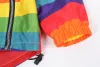 Fashion Casual Baby Jacket Boys Girls Clothes Cool Jacket Kids Rainbow Colour Windbreaker Windproof Raincoat Boys Outerwear CA4404669547