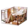 assembled miniature wooden doll houses