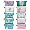 Bebé Alpaca Impresión 3D Monedero dibujos animados Alpacasso mujeres Bolsa de cosméticos niños billetera 10 estilos Bolsa de almacenamiento C5144