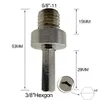 DIATOOL 1pcpk Change thread converter for M14 or 58quot11 male thread to 38 hexagon shank Diamond core bitsfor hand drill or3979566