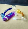 New Heart-shaped Pot Wholesale Glass Bongs Glass Water Pipes Glass Hookah Accessories Random Delivery of Colors