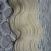 Body Wave Peruvian virgin hair Skin Weft Tape Hair Extensions 100g 40 piece Blonde 18 20 22 24 26 inch