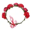 Vendita calda Imitazione rosa Corona di fiori della sposa ornamenti per la testa dei bambini Ghirlande di fiori artificiali ghirlanda di lavoro manuale T3I0319