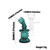 5.67 Inch Thick Pyrex Recycler Heady Breaker Bong Pipes 14mm Female Mini Glass Oil Rigs Bongs Water Pipes Smoking Accessories free shipping