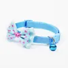 Abbigliamento per cani Set da 50 pezzi Simpatici animali domestici Collari per cuccioli in poliestere regolabili con fiocco e collana con campanelli per gatto decora261i