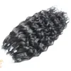 Capelli vergini brasiliani di Remy 100g 100s estensioni dei capelli ricci a buon mercato Micro Loop neri Estensione dei capelli dell'onda del micro anello nero