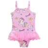 Baby Girl Swimwear Unicorn Swimsuit una pieza princesa traje de baño Bikini Beachwear Body con volantes 3 colores ELC839
