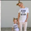 Passendes Outfit für Mutter und Tochter, passende Familienkleidung, Outfits für Mama und mich, kurzärmelige T-Shirts mit Buchstabendruck, Sommer-Familienkleidung