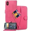 Obracający portfel Flip PU Leather Case Pokrywa z gniazda kart do iPhone XS MAX XR 8 7 6S Samsung S7 S8 S9 S10E Plus Note 9