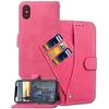 Portefeuille rotatif Flip Housse en cuir PU avec pochette pour fentes pour cartes pour iphone XS Max XR X 8 7 Samsung S8 S9 S10 Plus S10e Note 9