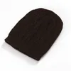 ウールニットキャップの女性の帽子冬の暖かいスカルビーニーの女の子かぎ針編みの帽子カジュアル秋のニットビーニーキャップ