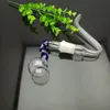 Pipes en verre fabrication de fumer narguilé soufflé à la main nouveau crochet incurvé plaque de buse d'aspiration fil grand ensemble de pots en verre à bulles