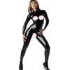 Плюс размер 5XL сексуальный костюм Catwoman костюм эротический открытый бюст промежность тела длинный без рукавов из искусственной кожи подъемный кожаный подъем для женщин