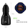QC 3.0 Fast Charger 3.1A Qualcomm Quick Car Charge Dual USB Port Phone Charger For Iphone X Galaxy 50PCS/LOT NO retail package