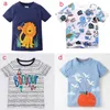 14スタイルの子供の服tシャツの男の子女の子100％コットン半袖漫画恐竜ライオン文字Tシャツ男の子夏Tシャツ子供服